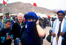 Photographer Tessa Gordon learnshow Berber women protect their faces from the dust