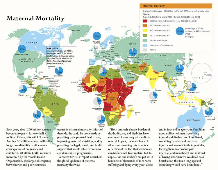 Map of Maternal Mortality worldwide