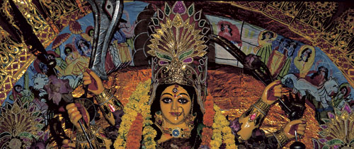 a statue of the Mother Goddess of India